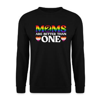 Gay Mom Lesbian Mothers Mothers Day - Unisex Sweatshirt - black - Front - Alina (178cm) & Michal (187cm)