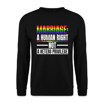 Mariage Gay Pride Mariage Gay - Sweat-shirt Unisexe - noir - Devant - Alina (178cm) & Michal (187cm)