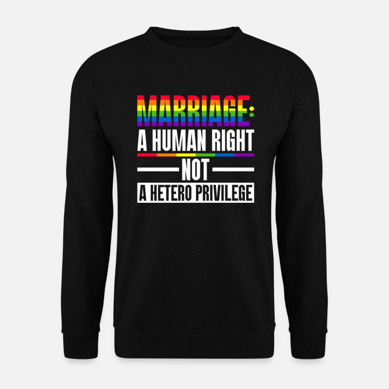 Gay Pride Hochzeit Homo-Ehe - Unisex Pullover - Schwarz