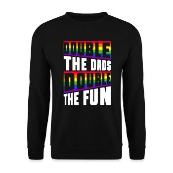 Gay Papa Allié Papa Fête des Pères - Sweat-shirt Unisexe - noir - Devant - Alina (178cm) & Michal (187cm)