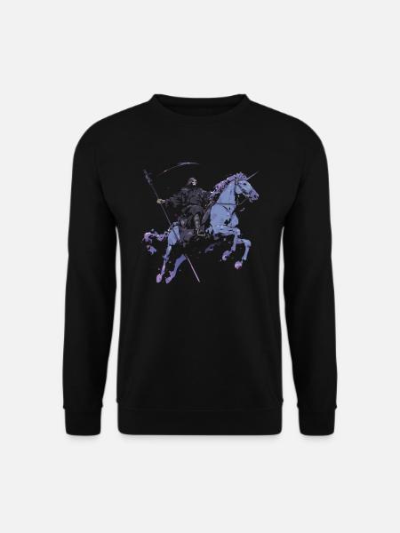 Einhorn Halloween Japanisches Einhorn - Unisex Pullover - Schwarz