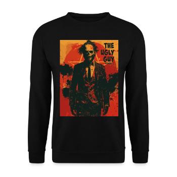 The Ugly Guy - Skull, Totenkopf - Unisex Pullover - Schwarz - Vorne - Alina (178cm) & Michal (187cm)