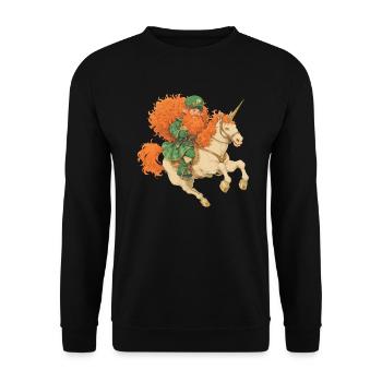 Licorne Saint-Patrick Licorne japonaise - Sweat-shirt Unisexe - noir - Devant - Alina (178cm) & Michal (187cm)