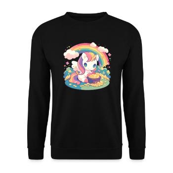 Licorne Saint-Patrick Licorne japonaise - Sweat-shirt Unisexe - noir - Devant - Alina (178cm) & Michal (187cm)