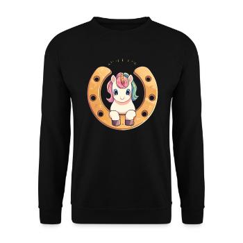 Licorne Saint-Patrick Licorne japonaise - Sweat-shirt Unisexe - noir - Devant - Alina (178cm) & Michal (187cm)