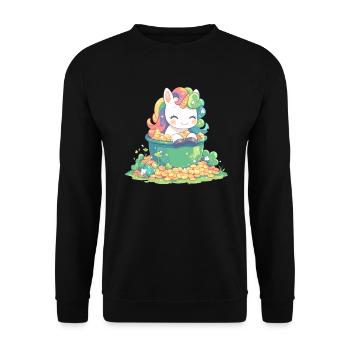 Licorne Saint-Patrick Licorne japonaise - Sweat-shirt Unisexe - noir - Devant - Alina (178cm) & Michal (187cm)