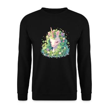 Licorne Saint-Patrick Licorne japonaise - Sweat-shirt Unisexe - noir - Devant - Alina (178cm) & Michal (187cm)