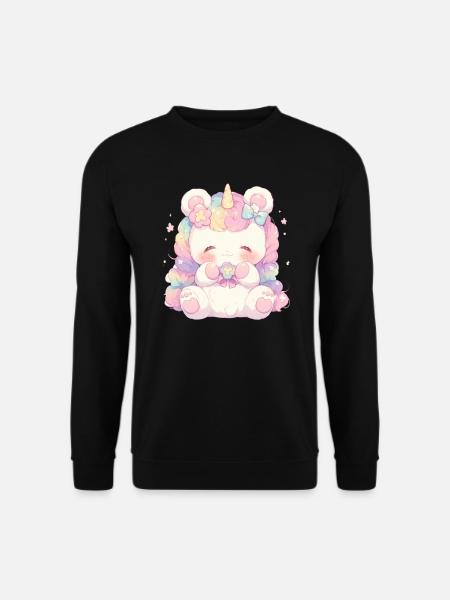Yksisarvinen kiitospäivä japanilainen yksisarvinen - Unisex svetaripaita - musta