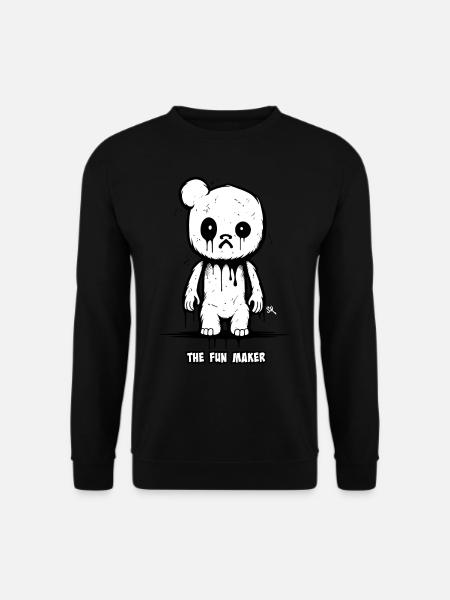 The Fun Maker - Creepy Bear - Unisex Pullover - Schwarz