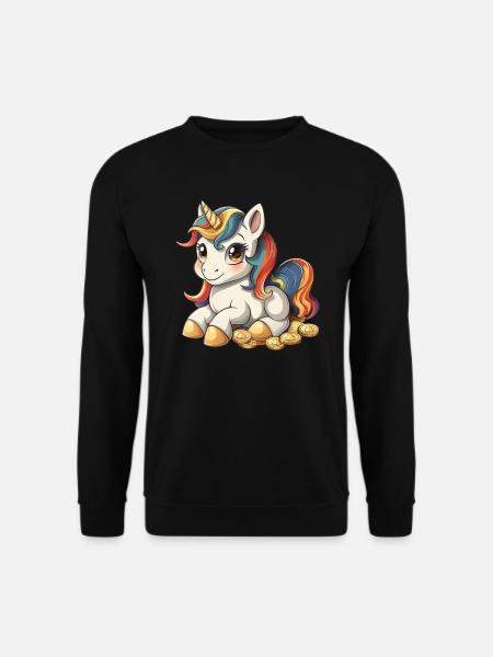 Eenhoorn Scheten Goud St. Patrick's Day Kawaii - Uniseks sweater - zwart