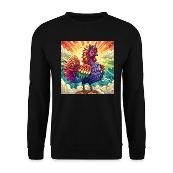 Licorne Thanksgiving Kawaii - Sweat-shirt Unisexe - noir - Devant - Alina (178cm) & Michal (187cm)