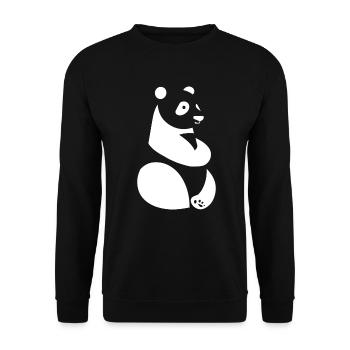 Panda Ours Panda japonais - Sweat-shirt Unisexe - noir - Devant - Alina (178cm) & Michal (187cm)