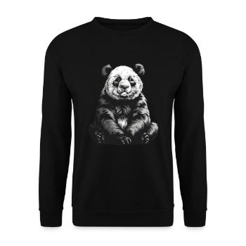 Panda Ours Panda géant japonais - Sweat-shirt Unisexe - noir - Devant - Alina (178cm) & Michal (187cm)