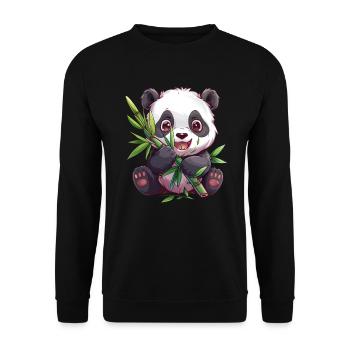 Panda Ours Panda géant japonais - Sweat-shirt Unisexe - noir - Devant - Alina (178cm) & Michal (187cm)