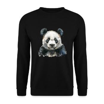 Panda Bear Japanese Giant Panda - Unisex Sweatshirt - black - Front - Alina (178cm) & Michal (187cm)