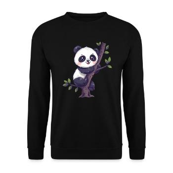Panda Ours Escalade Panda Géant Japonais - Sweat-shirt Unisexe - noir - Devant - Alina (178cm) & Michal (187cm)
