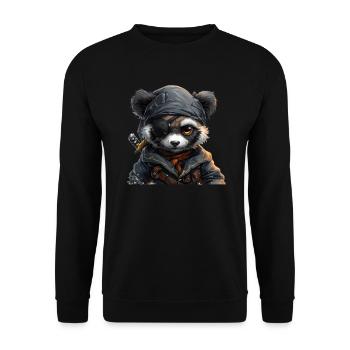 Panda Bear Pirate Panda géant japonais - Sweat-shirt Unisexe - noir - Devant - Alina (178cm) & Michal (187cm)