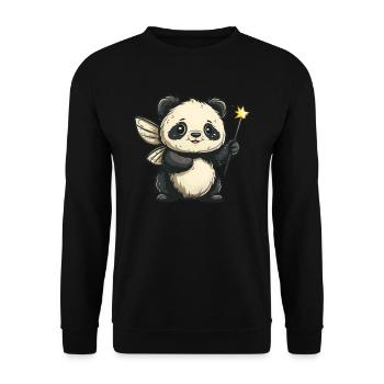Panda Ours Fée Panda Géant Japonais - Sweat-shirt Unisexe - noir - Devant - Alina (178cm) & Michal (187cm)