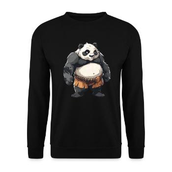 Panda Bear Sumo Catcher Panda géant japonais - Sweat-shirt Unisexe - noir - Devant - Alina (178cm) & Michal (187cm)