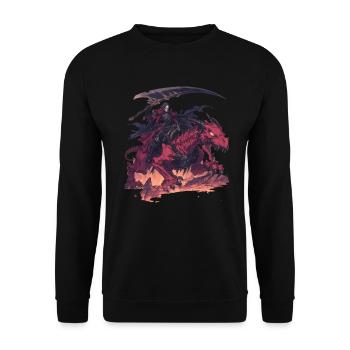Dragon Halloween Dragon Kids - Unisex Sweatshirt - black - Front - Alina (178cm) & Michal (187cm)