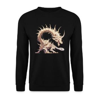 Dragon Skeleton Halloween Dragon Kids - Unisex Sweatshirt - black - Front - Alina (178cm) & Michal (187cm)