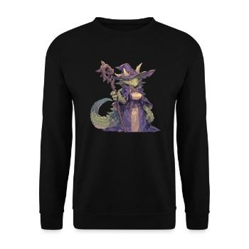 Dragon Witch Halloween Dragon Kids - Unisex Sweatshirt - black - Front - Alina (178cm) & Michal (187cm)