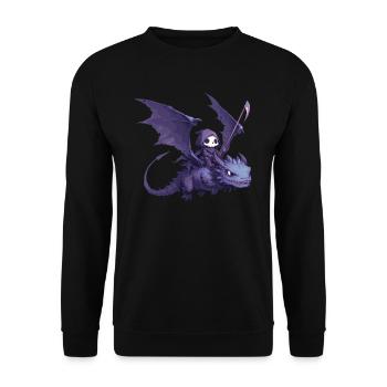 Drache Halloween Drache Kinder - Unisex Pullover - Schwarz - Vorne - Alina (178cm) & Michal (187cm)