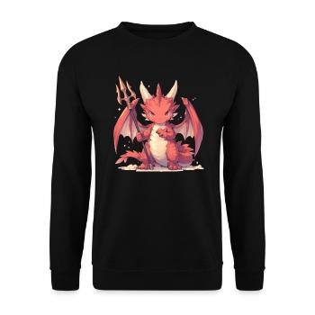 Dragon Devil Halloween Dragon Kids - Unisex Sweatshirt - black - Front - Alina (178cm) & Michal (187cm)