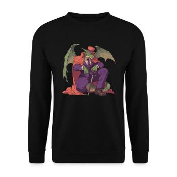 Dragon Vampire Halloween Dragon Kids - Unisex Sweatshirt - black - Front - Alina (178cm) & Michal (187cm)