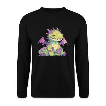 Dragon Halloween Dragon Kids - Unisex Sweatshirt - black - Front - Alina (178cm) & Michal (187cm)