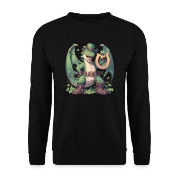 Dragon Fête de la Saint-Patrick Dragon Kids - Sweat-shirt Unisexe - noir - Devant - Alina (178cm) & Michal (187cm)