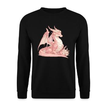 Dragon Rose Saint Valentin Dragon Enfants - Sweat-shirt Unisexe - noir - Devant - Alina (178cm) & Michal (187cm)