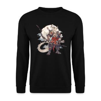 Drache als Amor Valentinstag Drache - Unisex Pullover - Schwarz - Vorne - Alina (178cm) & Michal (187cm)
