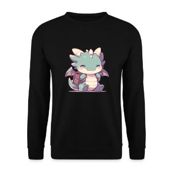 Dragon Schulranzen Dragon Kids - Unisex Pullover - Schwarz - Vorne - Alina (178cm) & Michal (187cm)
