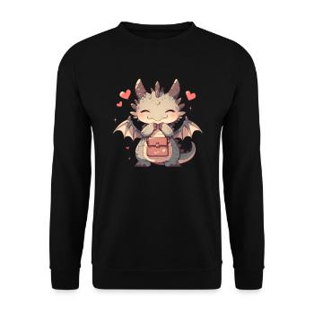 Dragon Schulranzen Dragon Kids - Unisex Pullover - Schwarz - Vorne - Alina (178cm) & Michal (187cm)