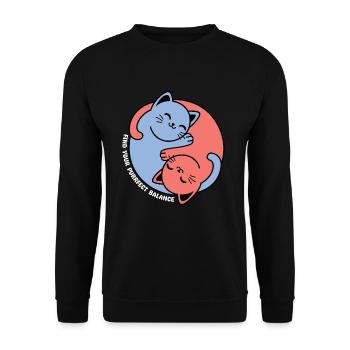 Trouvez votre équilibre parfait - Sweat-shirt Unisexe - noir - Devant - Alina (178cm) & Michal (187cm)
