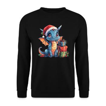 Dragon Noël Dragon Enfants - Sweat-shirt Unisexe - noir - Devant - Alina (178cm) & Michal (187cm)