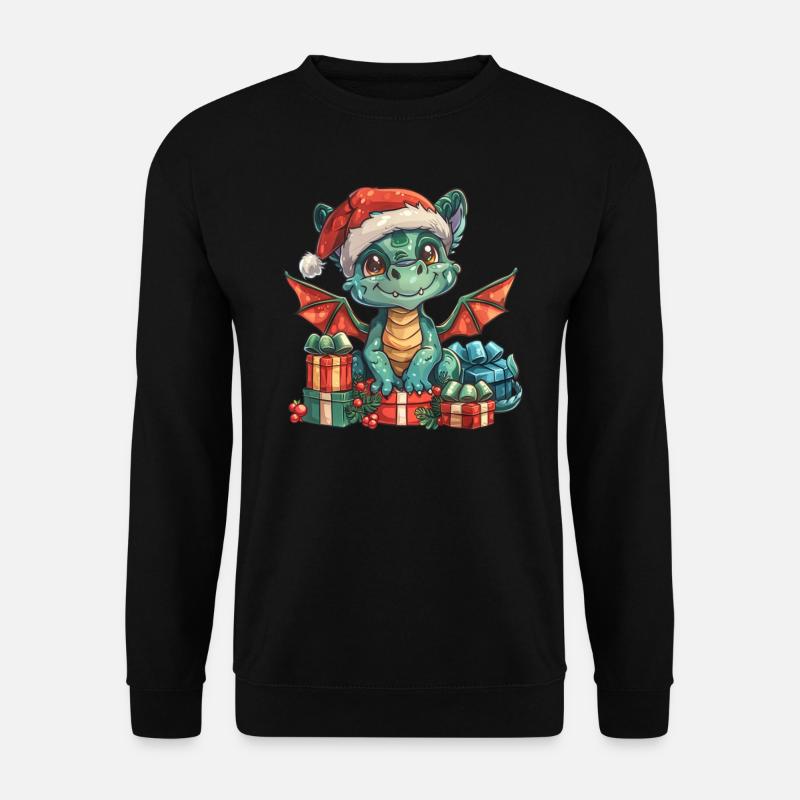 Dragon Christmas Dragon Kids - Unisex Sweatshirt - black