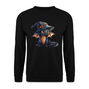Dragon Witch Halloween Cute Anime Kids - Unisex Sweatshirt - black - Front - Alina (178cm) & Michal (187cm)