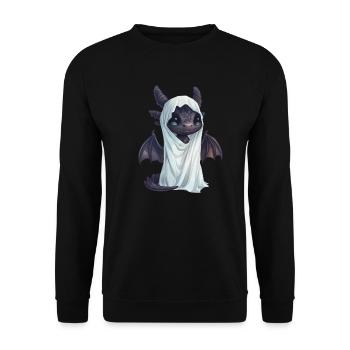 Dragon Ghost Halloween Cute Anime Kids - Unisex Sweatshirt - black - Front - Alina (178cm) & Michal (187cm)