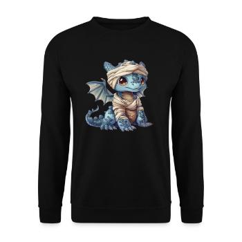 Dragon Mummy Halloween Cute Anime Kids - Unisex Sweatshirt - black - Front - Alina (178cm) & Michal (187cm)