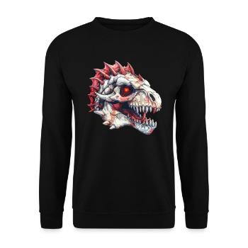 Dragon Skull Halloween Dragon Kids - Unisex Sweatshirt - black - Front - Alina (178cm) & Michal (187cm)