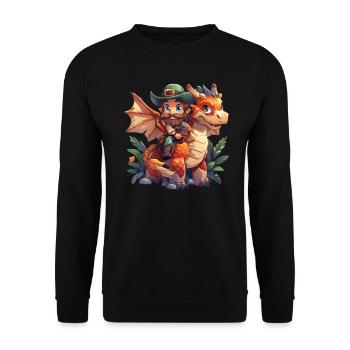 Dragon Fête de la Saint-Patrick Dragon Kids - Sweat-shirt Unisexe - noir - Devant - Alina (178cm) & Michal (187cm)