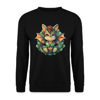 Dragon St. Patrick’s Day Fer à cheval pour enfants - Sweat-shirt Unisexe - noir - Devant - Alina (178cm) & Michal (187cm)