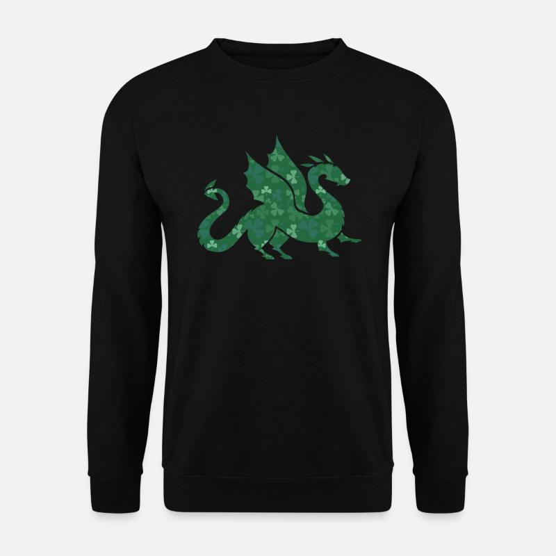 Drache St. Patricks Day Shemrock Kinder - Unisex Pullover - Schwarz