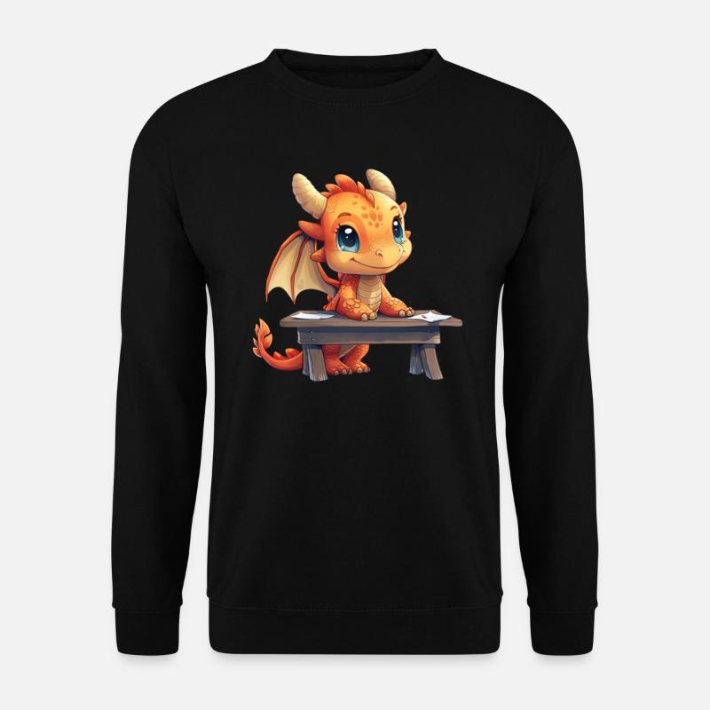 Drachenschule Drache Niedliche Kinder - Unisex Pullover - Schwarz