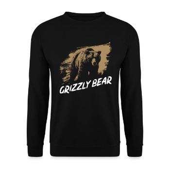 Grizzly Bear Brown Bear - Unisex Sweatshirt - black - Front - Alina (178cm) & Michal (187cm)