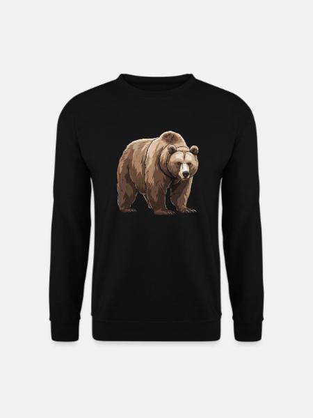 Grizzlybär Braunbär - Unisex Pullover - Schwarz