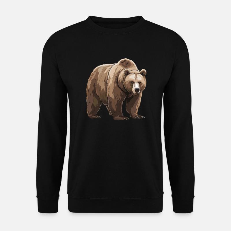 Grizzly Bear Brown Bear - Unisex Sweatshirt - black