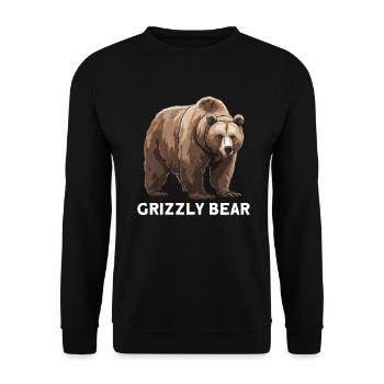 Grizzli Ours brun - Sweat-shirt Unisexe - noir - Devant - Alina (178cm) & Michal (187cm)